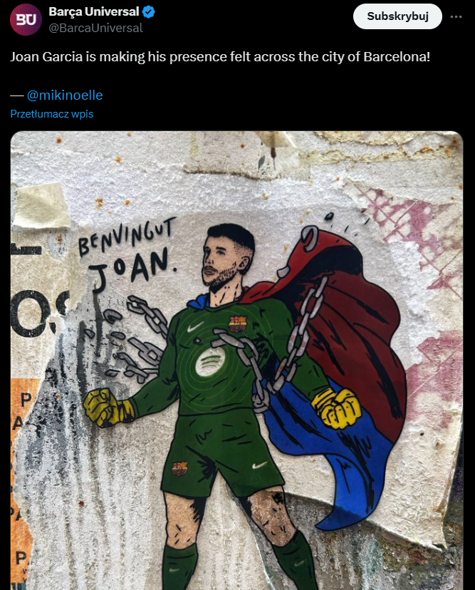 Taką naklejką kibice Barcy POWITALI swojego nowego bramkarza!